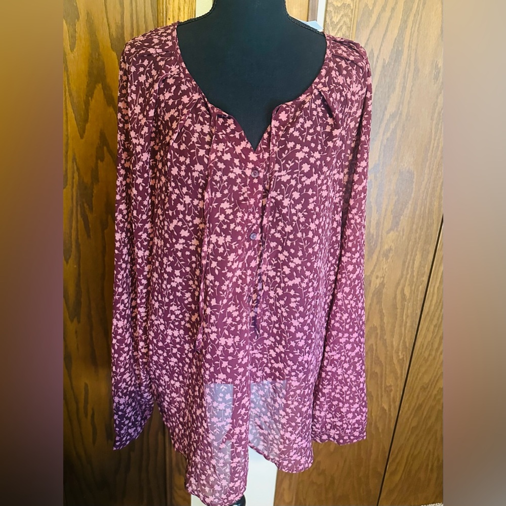 NWT Old Navy Lightweight Floral Print Top- XL Tall